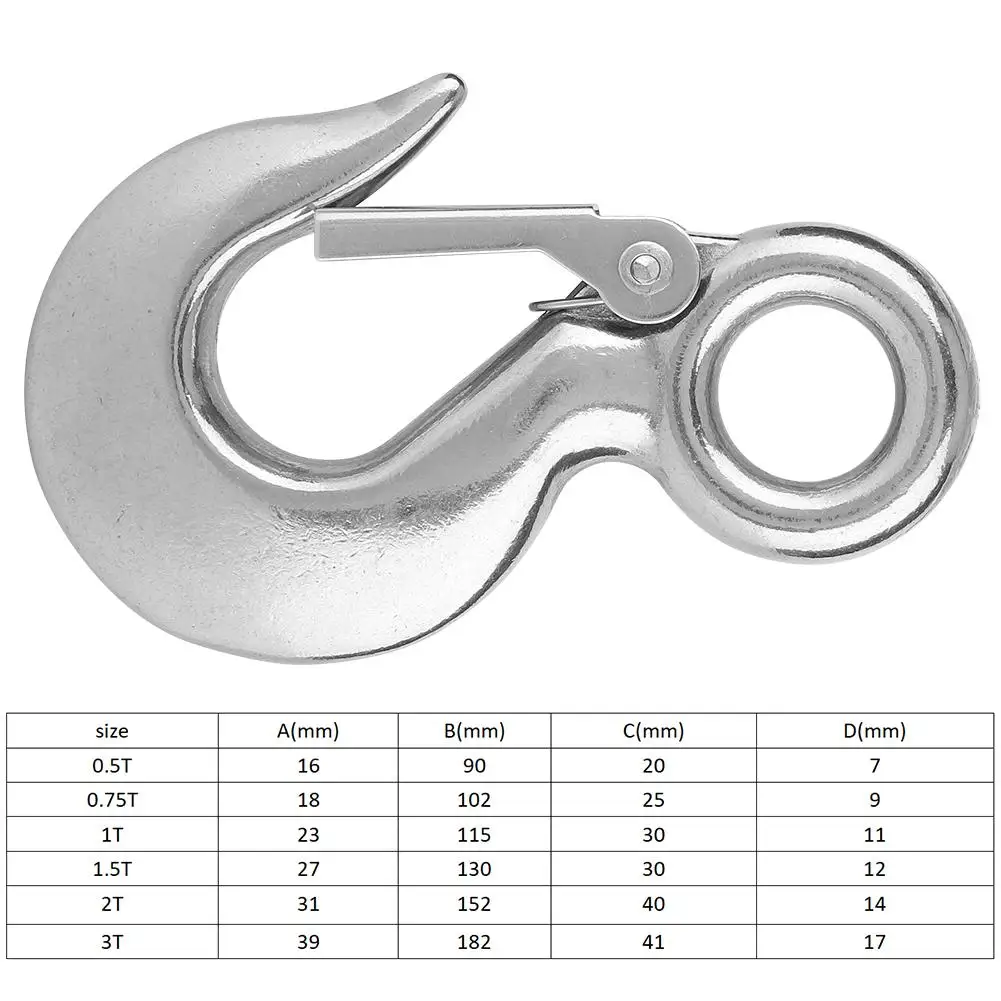 Нержавеющая сталь большой глаз подъема грузовой оснастки крюкового крана крюк яхты аксессуары