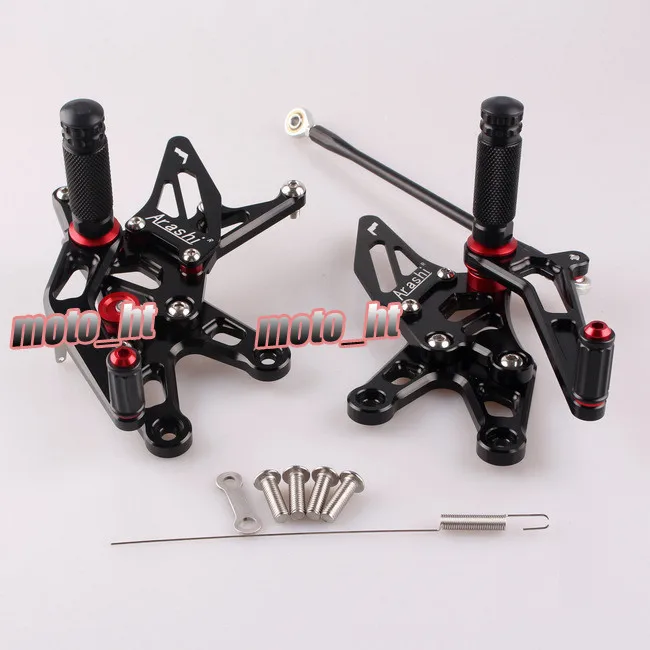 Motorcycle Rearset Rear Set Footpegs Set For 2006 2007 Kawasaki Zx10r