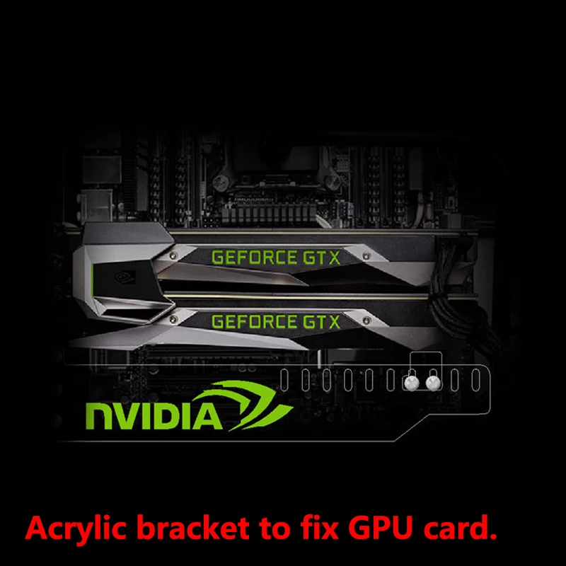 Custom Made Acrylic Bracket Use For Brace GPU Card With RGB Light Board Size 280 45