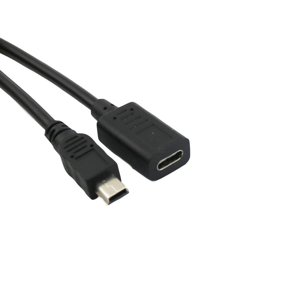 1х USB 3,1 type C для USB Mini 5Pin штекер для синхронизации данных зарядный адаптер Соединительный кабель шнур 1 фут/30 см