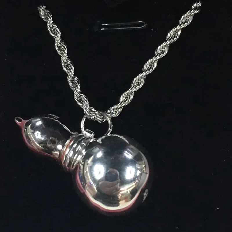 950 Стерлинговое Серебро быстро киушин таблетки Openable Jar кулон ожерелье для пожилых родителей более 10 таблеток в