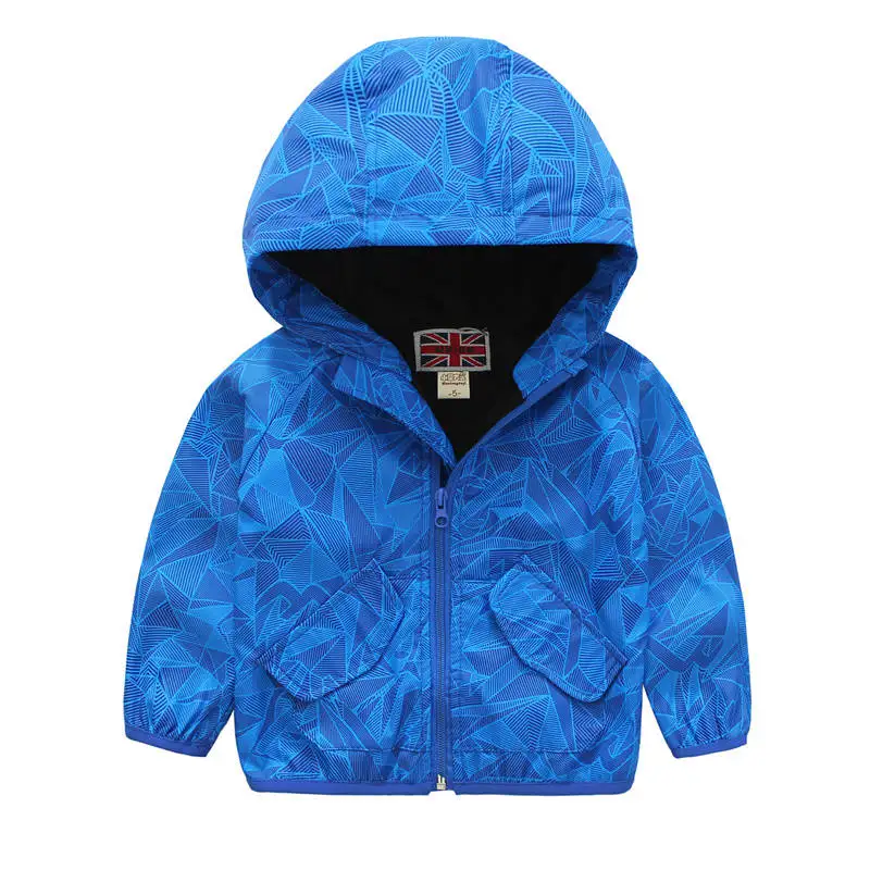 

INS hot Baby boys Outdoor Jackets 0-7 year old print Camouflage plus velvet thickening autumn winter jacket hooded boys trench