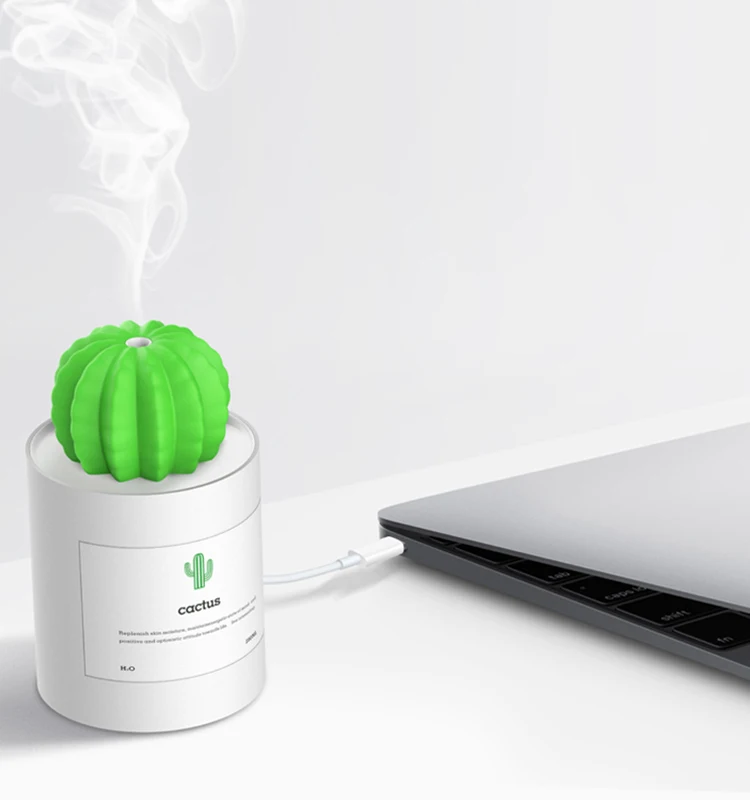 

280ML Table USB Portable Air Humidifier USB Cactus Humidifier, USB Air Humidifier For car Home And Office Christmas present