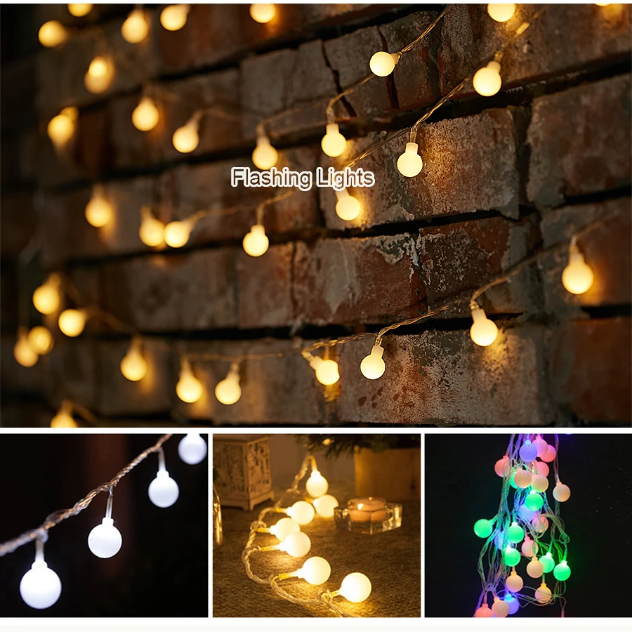 Гирлянда с вишневым шариком 5 м 28 светодиодов 220В|led christmas decorations|led christmasled cherry |