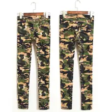 Армия Зеленый Узкие Джинсы 2016 Новый Год Сбора Винограда Способа Tie Dye Pattern Slim Fit Женщин Стрейч Джинсы Бесплатная Доставка