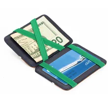 Новинка, тонкий мужской волшебный кошелек, кожаный кошелек для мужчин и женщин, высокое качество, натуральная кожа, маленькие кошельки, мужской кошелек