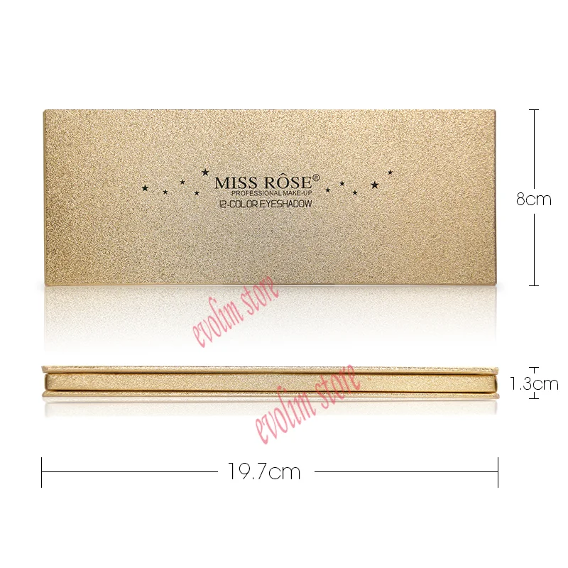 Miss Rose 12 цветов Палитра теней для век матовые водонепроницаемые мерцающие