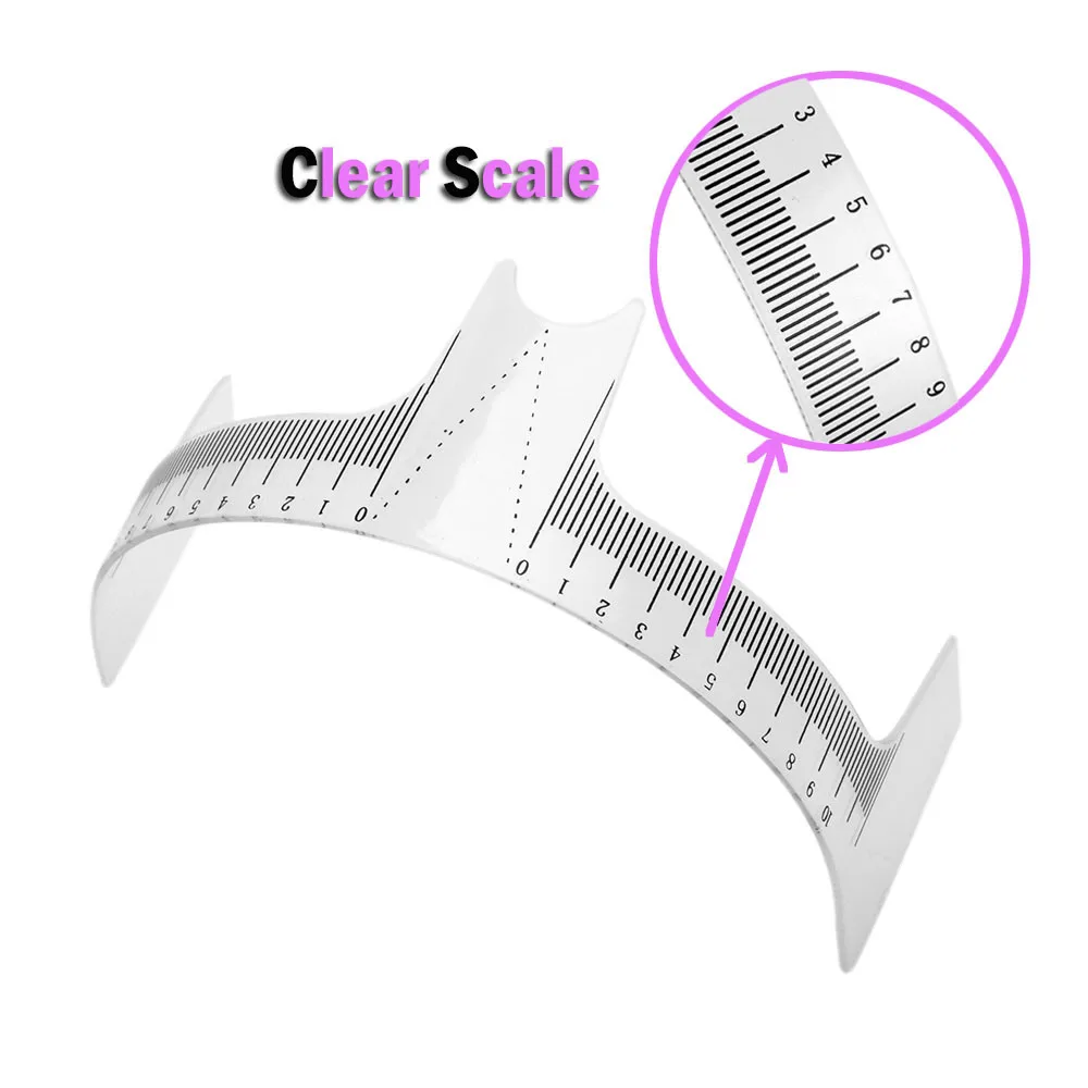 4 шт./лот, Перманентный макияж, трафарет для ухода за бровями, формирователь, линейка, измерительный инструмент, макияж, многоразовые для бровей, линейка, измерительный инструмент