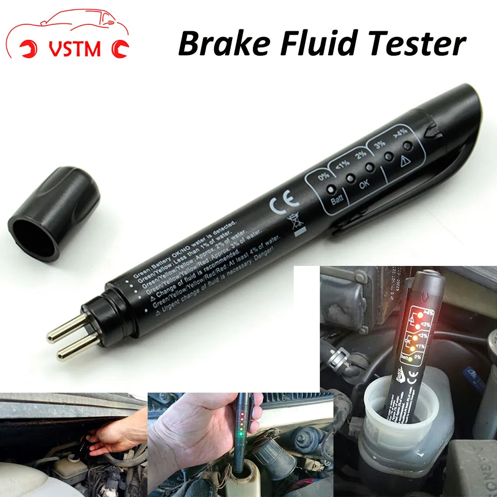 Тестер тормозной жидкости VSTM в виде ручки с 5 светодиодный|vehicle tools|brake fluid tester penbrake