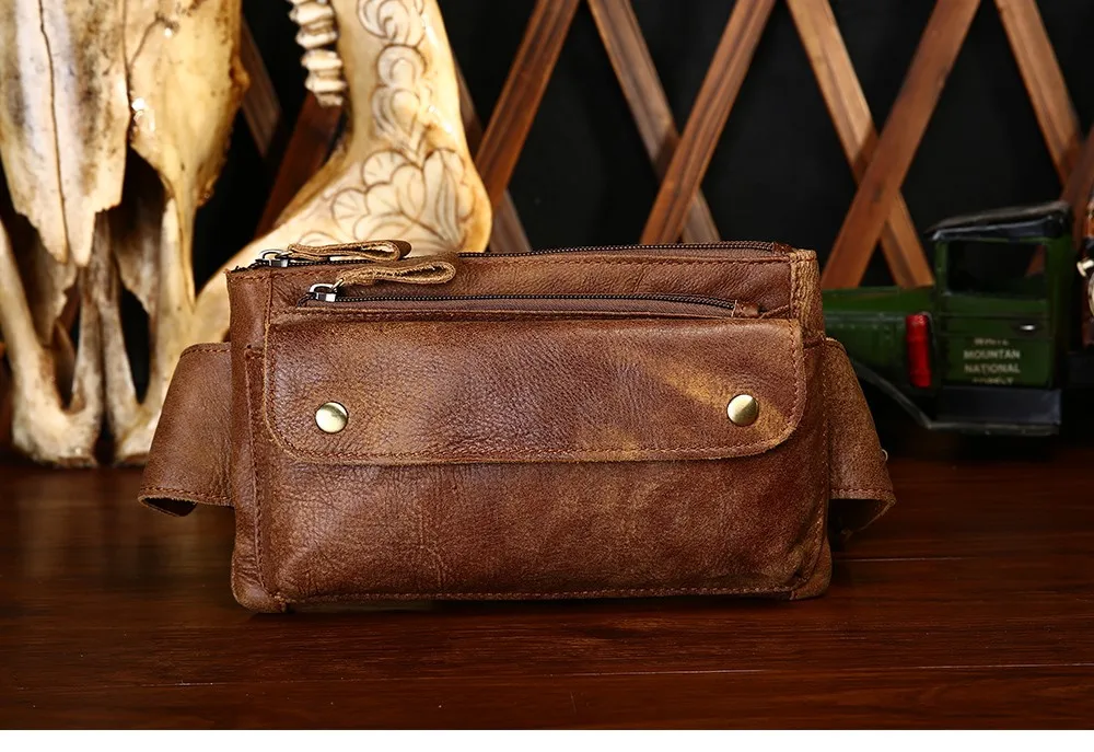 Мужская поясная сумка из натуральной кожи нагрудная сумка для путешествий Поясная Сумка пояс в стиле унисекс сумка поясная сумка для