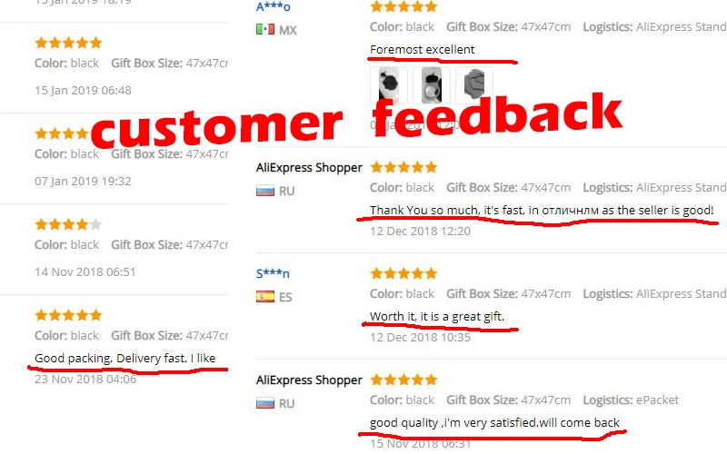 custom feedback -