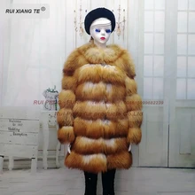 women real fur coat natural fox fur jacket long sleeves fur coat long winter coat luxury coat fur full pelt vest with collar retro nobility shawl jacket fox fur collar sheepskin fur luxurious women s fur coat sheepskin coat fur coats real leather coat