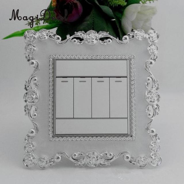 Floral Switch Cover Square Shaped Switch Wall Light Socket Stickers bedroom Living Room Art Decor