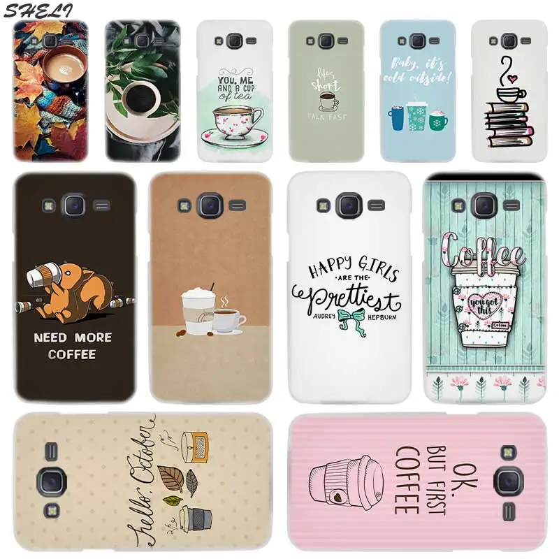 

Sheli Ok But First Coffee book Postcard Hard Phone Case for Samsung J1 J2 J3 J4 J5 J6 J7 J8 2015 2016 2017 2018 J7 Prime Plus