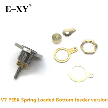 

E-XY V7 Connector DIY PEEK Spring Loaded Bottom Feeder Version Electronic Cigarette MOD Accessories New Arrival 5PCS/Lot