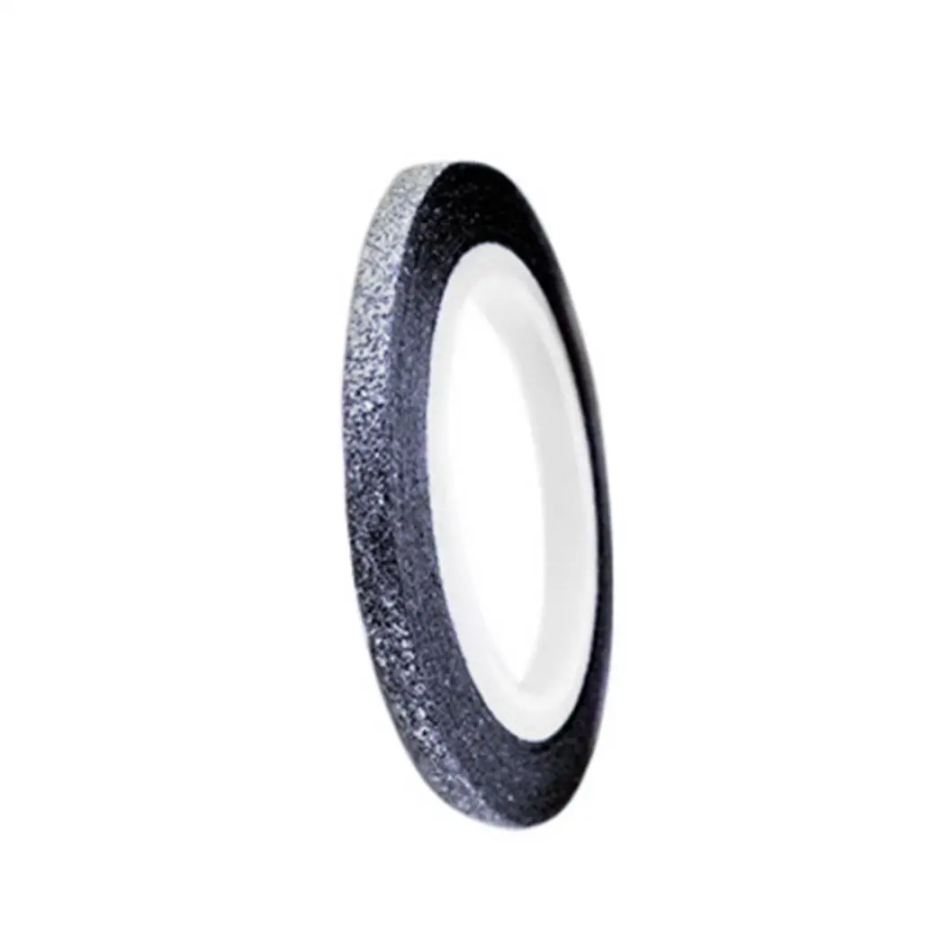Beauty Shiny Glitter Art Striping Tape China Line Casual, Party, Dating Decoration Sticker Tips Nail Art - Цвет: black 3mm