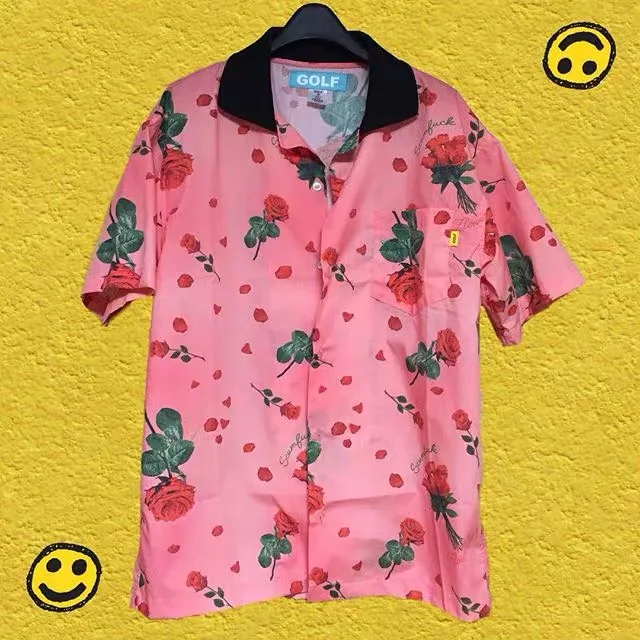 Новинка 2019 Мужская розовая рубашка для гольфа Le Fleur Модная хлопковая