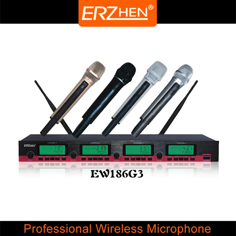 

Hot Selling Wireless Mic Professional Wireless Microphone System EW186G3 High Quality Wireless Microphone