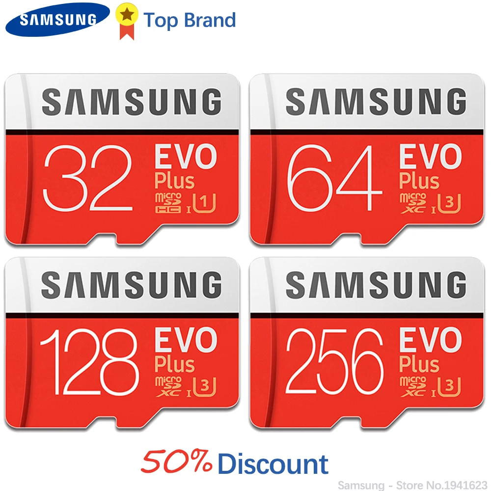 SAMSUNG 100% Original TF Micro SD Card memory Card MicroSD EVO Plus Class 10 U3 32GB 64GB 128GB 256GB Smartphone Tablet Camera SAMSUNG 100% Original TF Micro SD Card memory Card MicroSD EVO Plus Class 10 U3 32GB 64GB 128GB 256GB Smartphone Tablet Camera