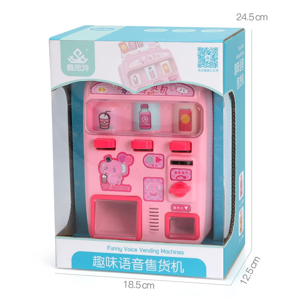 Моделирование автоматический говорящий торговый автомат игрушки Дети ролевые игры напитки шоппинг игрушки подарок для детей
