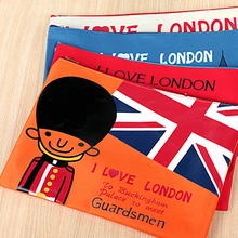 A4 File Folder Cartoon Document File Bag New British London Soldiers Bus Folder Paper Storage Organizer Stationery School Supply