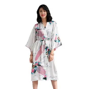 

Women Bride Bridesmaid Wedding Robe Nightwear Elegant Sleepwear Casual Kimono Bathrobe Gown Rayon Nightgown Lady Nightdress