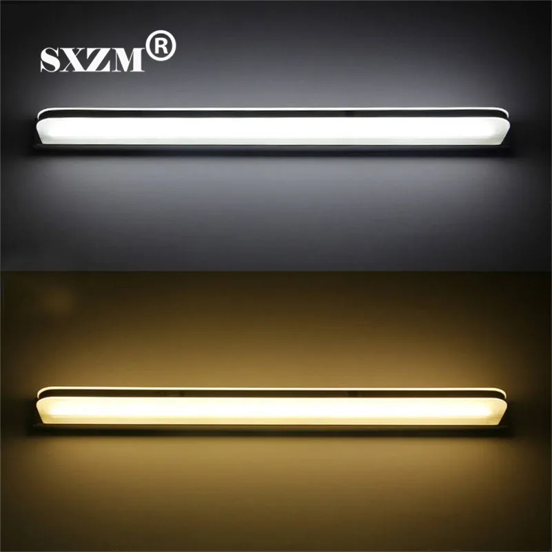 SXZM Led mirror light 9W 42cm waterproof wall lamp AC110V-240V Acrylic and stainless steel wall mounted bathroom lighting