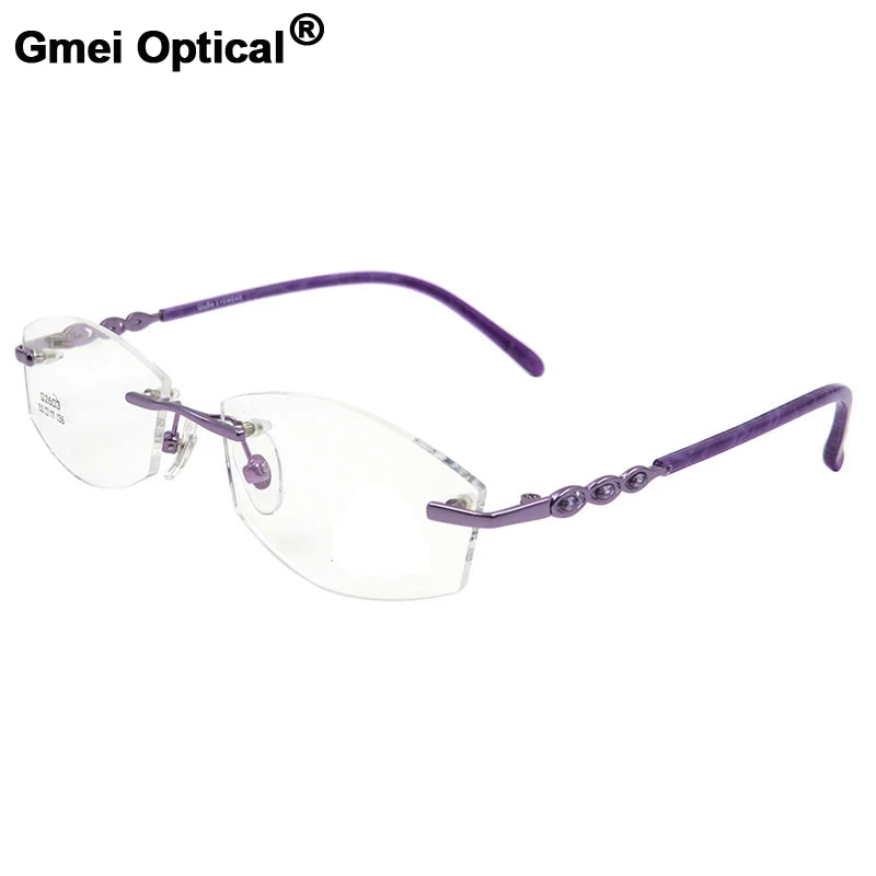 

Gmei Optical S2603 Rimless Eyeglasses Frame for Women Rimless Eyewear Glasses