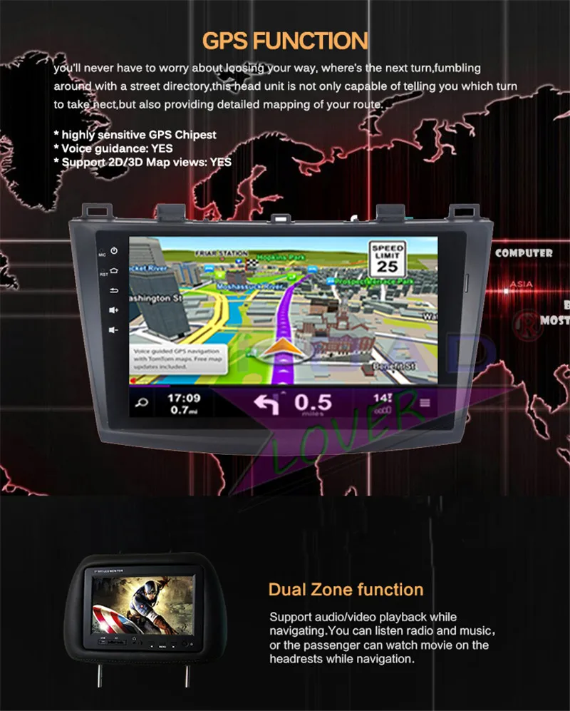 gps navigation motorcycle For Mazda 3 star cheng 2016