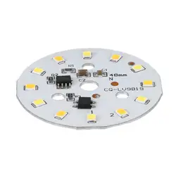 5 Вт 48 мм светодиодный SMD 2835 12 Светодиодный потолочный светильник алюминиевая Базовая плита AC Бесплатный драйвер светодиодный модуль на