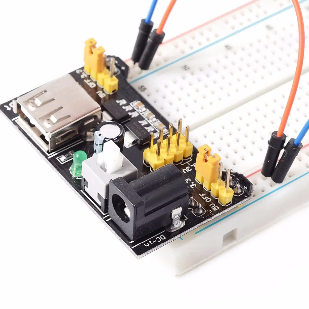Макетная плата модуль питания 3 В/5 В MB102 + макетная хлебная для Arduino Макет 830 точек 65