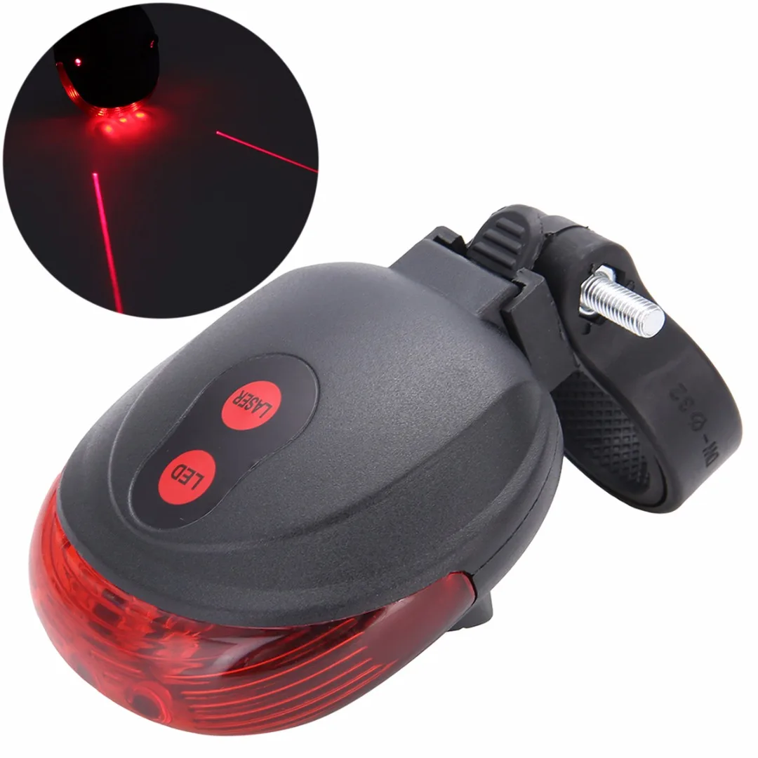 Super Bright Bike Cycling Lights 5 LED 2 Laser Tail Light Safety Warning Red Light Bicycle Rear Light Lamp Bicycle Light