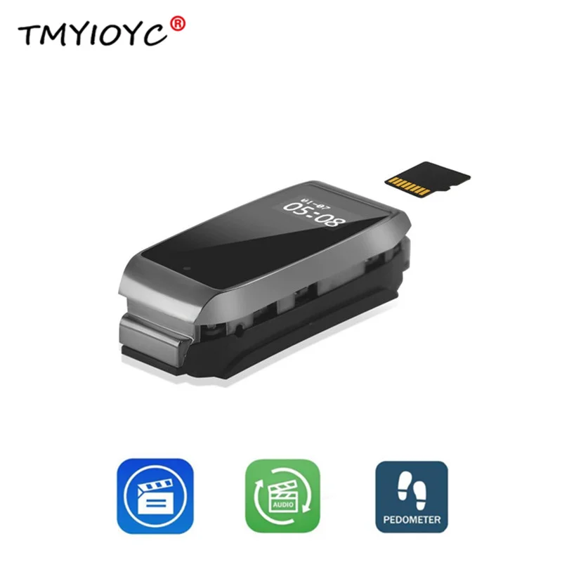 

HD 1080P Mini Camera Smart Band Video Audio Recorder Micro Cam Pedometer Sleep Fitness Tracker Mini Camcorder Smart Bracelet