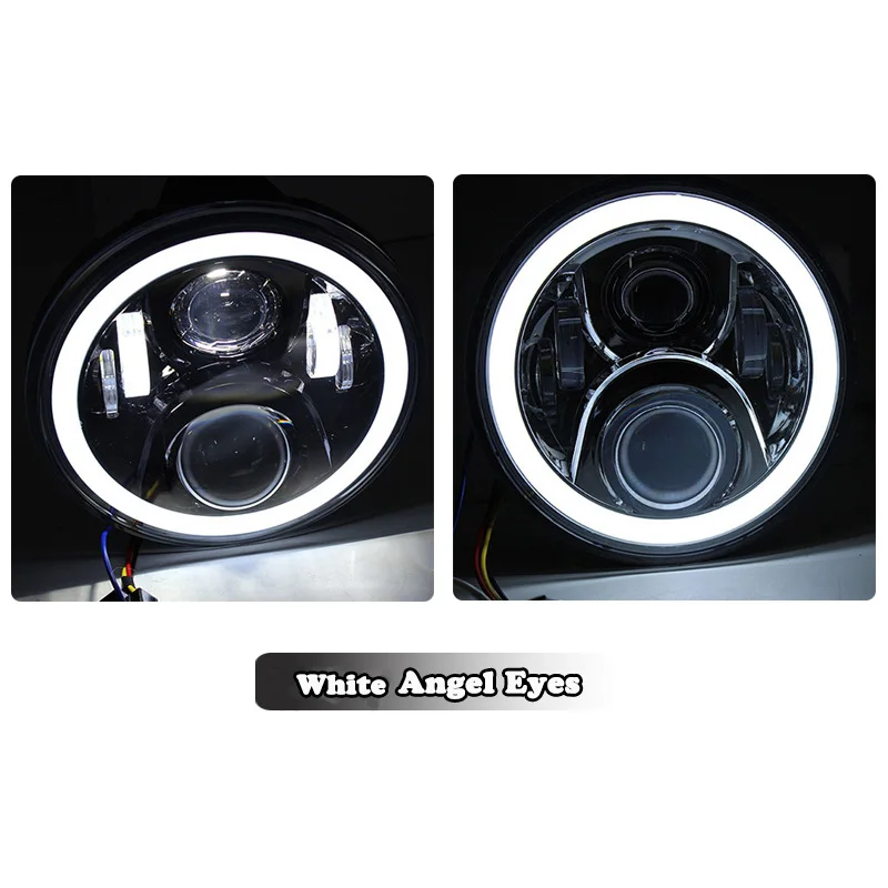 7 &quotкруглая светодиодная фара с DRL Angle Eyes Halo для Honda CB 400 CB500 1300 Hornet 250 600 900 VTR