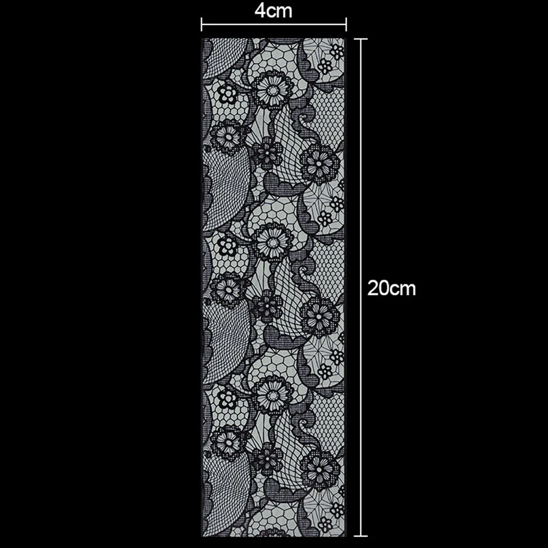 20 шт./лот 20*4 см цветочный серии узор черный, белый цвет кружева ногтей пленки DIY Сексуальная Грейс нежный ногтей Книги по искусству передачи
