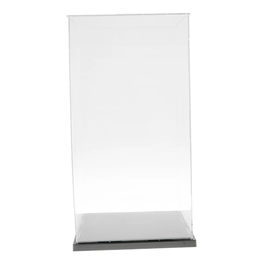 100% brand new  21x21x41cm Transparent Display Show Case with Balck Base for Figures Model Protect your collectibles from dust