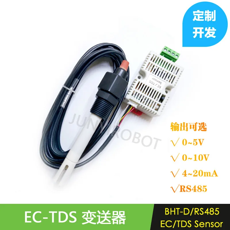 

EC Transmitter TDS Sensor Module Conductivity 4-20mA Analog Voltage Output RS485 Output