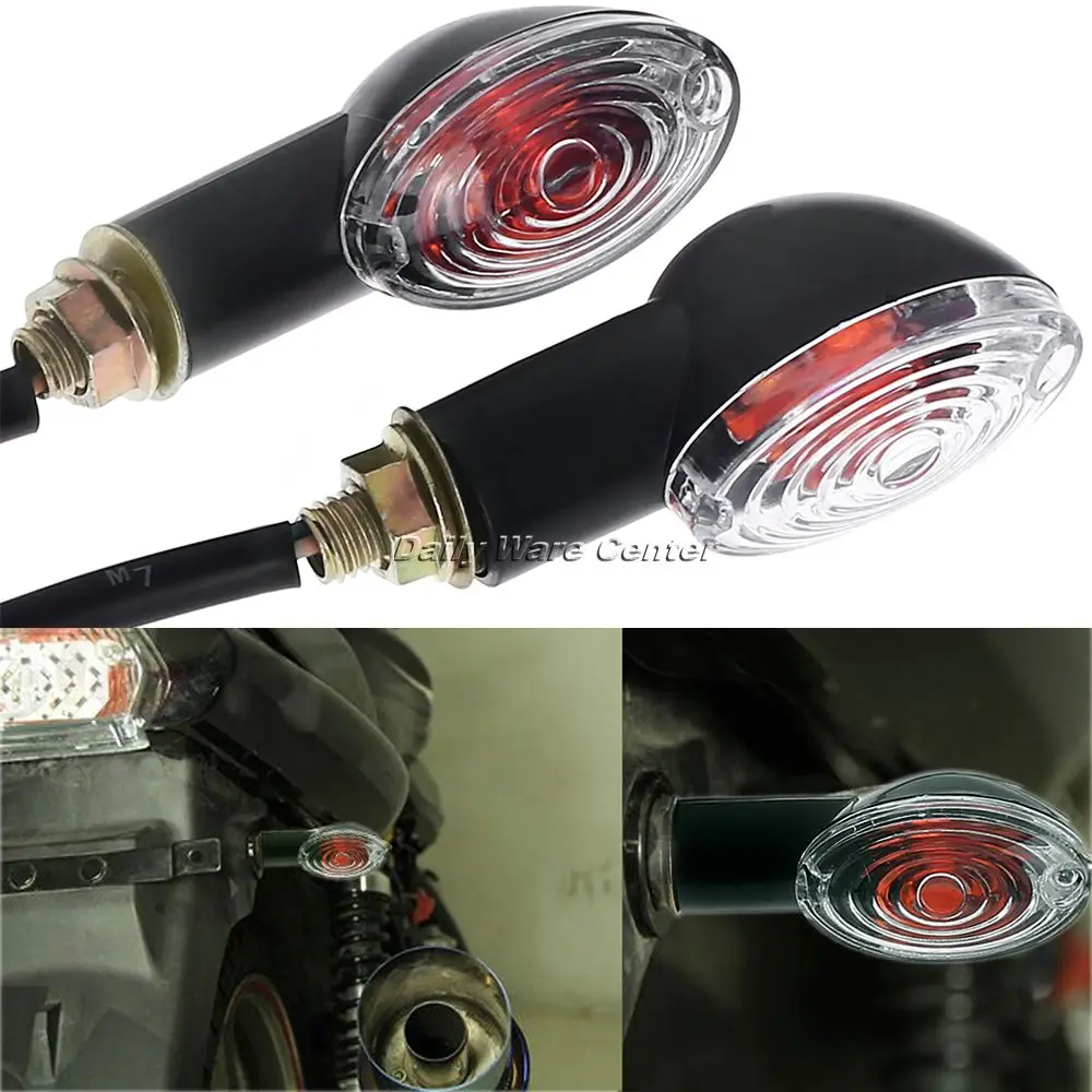 2 шт. 12 В мотоциклетные поворотные огни лампы индикатор янтарного мигания универсальный для Kawasaki Ducati Honda Suzuki