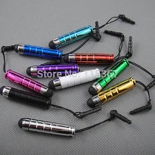 100 шт./лот, мини стилус для емкостного экрана+ Пылезащитная заглушка для iPhone 6 5S iPad Mini 2 samsung Galaxy Tablet DP0002