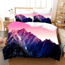 Snow Mountain Landscape 3D Bedding Set Duvet Covers Pillowcases Home Textile Comforter Bedding Sets Bedclothes Bed Linen Bed Set