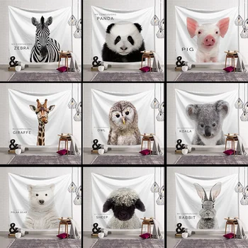 

Funny Animal Pattern Tapestry Animal Printed Wall Hanging Mural Living Room Home Decor Bedspread Yoga Mat Blanket Beach Towel