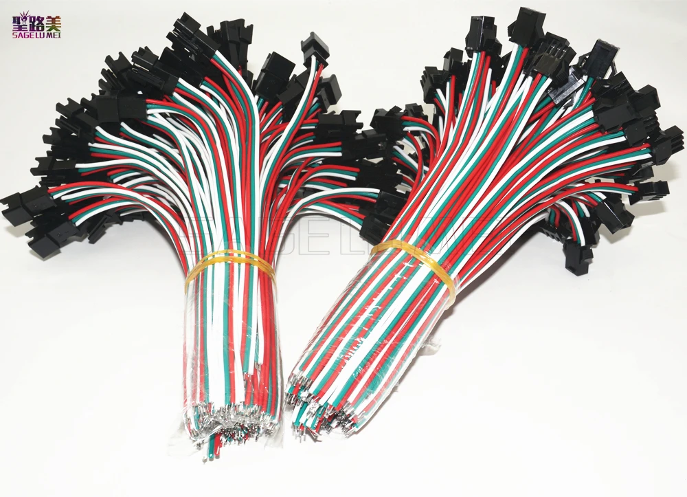  2pin 3pin 4pin 5pin led connector Male/female JST SM 2 3 4 5 Pin Plug Connector Wire cable for led  - 32801353259