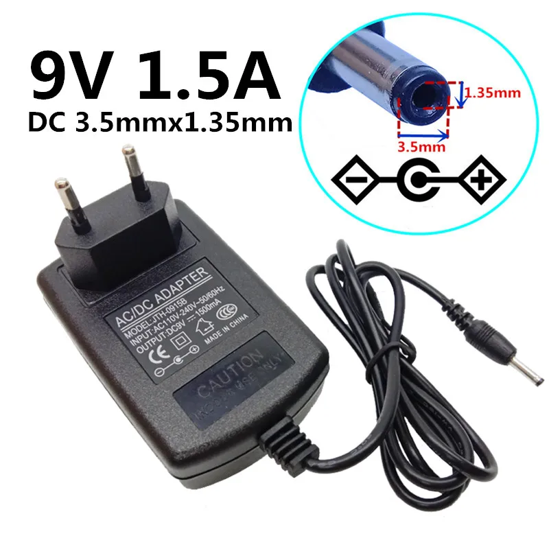 High quality AC DC Power Supply 9V Power Adapter 1.5A 110V 240V To 9V 1