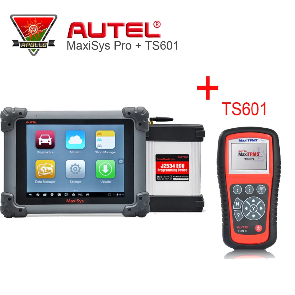 Новый AUTEL MaxiSYS Pro MS908P ECU Программирование с J2534 Авто сканер Инструмент диагностики и MaxiTPMS TS601 TPMS Инструмент