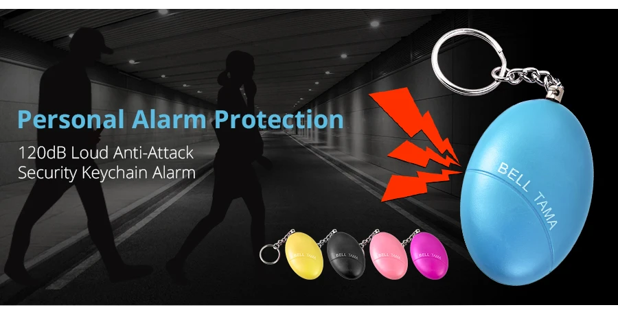 KERUI Women Security Personal Safety 120dB Keychain Alarm Self Defense Scream Loud Self Defense Keychain Alarm Self Defence