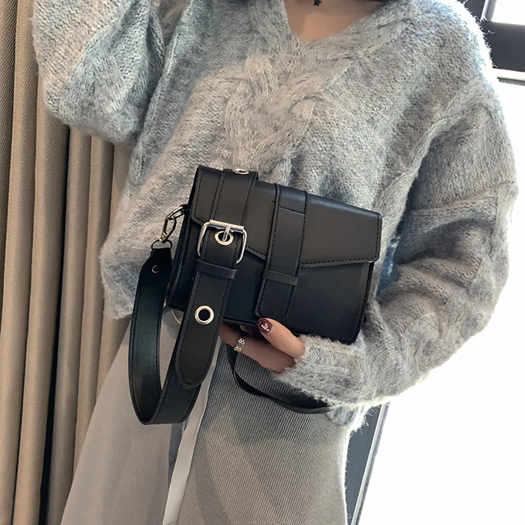 

Crossbody Bags For Women 2019 Fashion Vintage Sofe Leather Messenger Bag Black Shoulder Bag Casual Ladies Small Luxury Handbags