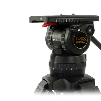 

V15L aluminum alloy profesional 360 panoramic fluid head quick release plate tripod head 15kg load bearing black