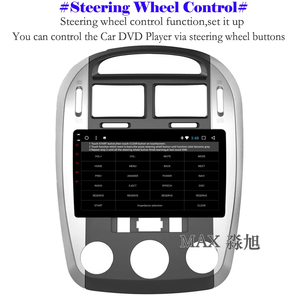 Flash Deal MAX Android 8.1.0 GPS Navigation System For KIA Cerato 2004 2005 2006 2007 2008 Car DVD Radio RDS Bluetooth 4G WiFi SWC Free Map 3