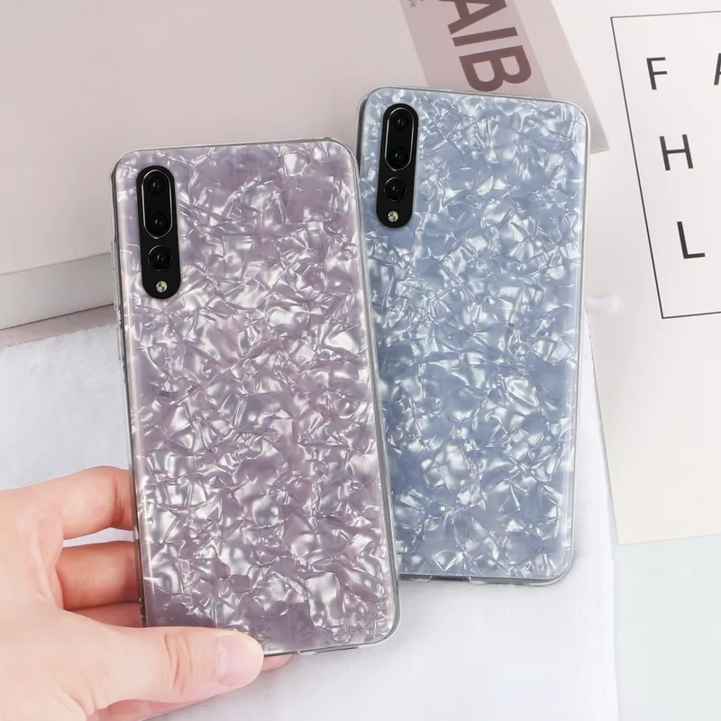 

Conch Shell Marbel Case For Samsung Galaxy S8 S9 Plus S7 Edge Note 8 Hard Acrylic Back Cover For Huawei P20 Lite NOVA3E P20 Pro
