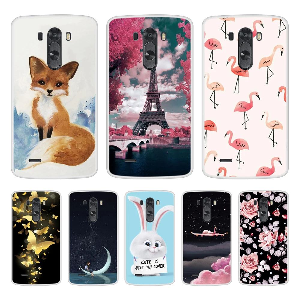 حقيبة لجهاز LG G3 لينة سيليكون TPU بارد تصميم منقوشة الطلاء الهاتف غطاء ل LGG3 D855 حالات كوكه